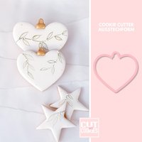 2336 Weihnachtskugel Herz - Weihnachtsausstecher Ausstechform Keksausstecher Guetzliausstecher Ausstecher von CutmyCookies