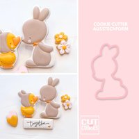 2637 Küssender Hase - Loui Ausstechformen Ausstecher Keksausstecher Präger von CutmyCookies