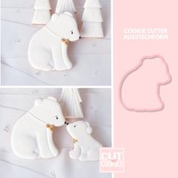 2326 Eisbär Mama - Weihnachtsausstecher Ausstechform Keksausstecher Guetzliausstecher Ausstecher von CutmyCookies