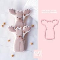 Elch Woody - Weihnachtsausstecher Ausstechform Keksausstecher Guetzliausstecher Ausstecher von CutmyCookies