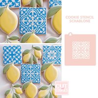 Fliese - Italien Style 1 Cookie Schablone Craft Airbrush von CutmyCookies