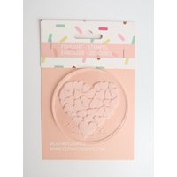 Herz Valentinstag - Debosser Keks Stempel Fondant Stempel Ton Teig von CutmyCookies