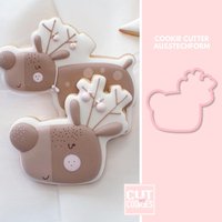 Rentier Rudolf - Weihnachtsausstecher Ausstechform Keksausstecher Guetzliausstecher Ausstecher von CutmyCookies