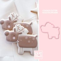 Rentier Rudolf - Weihnachtsausstecher Ausstechform Keksausstecher Guetzliausstecher Ausstecher Rentier Rudolf - Weihnachtsausstecher Ausstechform Keksausstecher Guetzliausstecher Ausstecher von CutmyCookies