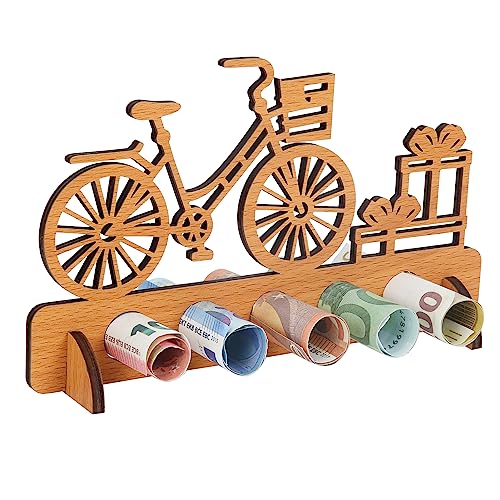 Originelles Geldgeschenke Geburtstag, Geldklammer zum Geburtstag, Geldgeschenke für Fahrrad Lokomotivliebhaber, Fahrrad Geschenk, Holzgeschenke Geldgeschenke für Familie Freunde Liebhaber (Fahrrad) von Cutogain