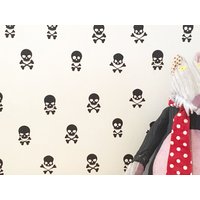 Schädel-Vinyl-Aufkleber Abnehmbarer Schädel-Raumdekor | Set Von 48 von CutoutsCanada