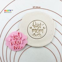 Best Mom Ever Keksstempel | Alles Gute Zum Muttertag Cookie Fondant Embosser Keks Stempel Muttertagsgeschenk von CutterAndStampFun