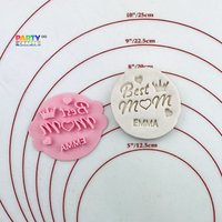 Best Mom Ever Namensprägung | Personalisiertes Namensprägezeichen Für Mamas Stempel Fondant Muttertag Keksstempel von CutterAndStampFun