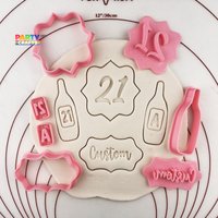 Custom Happy Birthday Nummer Und Name Kekse Ausstecher Stempel Set | Personalisierter Name, Prägung Cookie Fondant von CutterAndStampFun