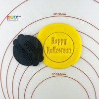 Happy Halloween Mit Fledermaus Keksprägung Fondant Stempel | Cake/Kekse/Kuchen Embosser Leckerli Gif von CutterAndStampFun