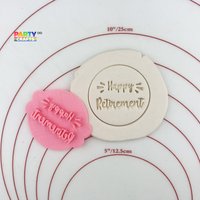 Happy Retirement Keksstempel | Cookie Fondant Embosser Prägung Stempel von CutterAndStampFun