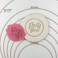 Party Time Cookies Stempel | Fondant Embosser Kekse & Kuchen von CutterAndStampFun