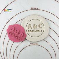 Personalisierter Hochzeits-Keksprägung Fondant Stempel | Save The Dates Cookie Embosser Verlobungsstempel Datumsstempel von CutterAndStampFun