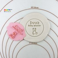 Personalisierter Stempel Baby Shower Kekse | Cookie Fondant Prägung Teddybär Keks von CutterAndStampFun