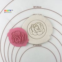 Rosenkopf Keksstempel | Fondant Prägung Stempel Kuchen Keks von CutterAndStampFun