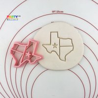 Texas State Keksschneider | Prägestempel Ausstecher Flag Fondant Cutter Flagge Playdoh von CutterAndStampFun