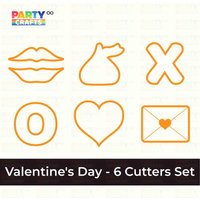 Valentinstag Keks 6 Ausstecher Set | Galentin's Day Clay Aus Ton von CutterAndStampFun