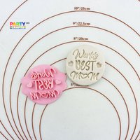 Worlds Best Mom Keksstempel | Keks Fondant Embosser Weltenbeste Mama Prägung Stempel Happy Mother Es Day von CutterAndStampFun