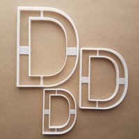Alphabet Buchstabe D Oberen Form Cookie Cutter Teig Keks Gebäck Fondant Scharfe Schablone Schreibmappe von CutterCraftUK