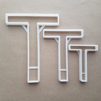 Alphabet Buchstabe T Obere Form Cookie Cutter Teig Keks Gebäck Fondant Scharfe Schablone Schreibmappe von CutterCraftUK