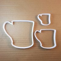 Becher Tasse Trinken Kaffee Tee Form Cookie Cutter Teig Keks Gebäck Fondant Scharfe Schablone Essen von CutterCraftUK