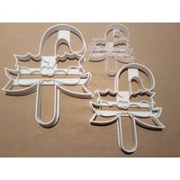 Cane Schleife Holly Form Cookie Cutter Teig Keks Gebäck Fondant Stempel Schablone Scharfe Xmas Candy Sweet Weihnachtsdekoration von CutterCraftUK