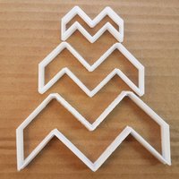 Chevron Schild Rennen Form Cookie Cutter Teig Keks Gebäck Fondant Scharfe Schablone Zick-Zack-Zickzack von CutterCraftUK