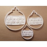 Christbaumkugel Schneeflocke Weihnachten Dekoration Form Cookie Cutter Teig Keks Fondant Stempel Schablone Weihnachtsbaum Scharf von CutterCraftUK