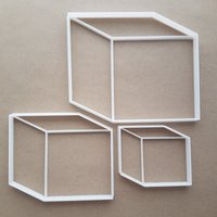 Cube Box Paket Form Cookie Cutter Teig Keks Gebäck Fondant Scharfe Schablone Block 3D Grundlegende Mathematik von CutterCraftUK