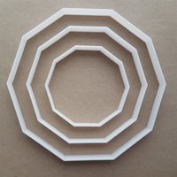 Decagon Ten Seite Polygon Form Cookie Cutter Teig Keks Gebäck Fondant Scharfe 10 Doppelseitige Schablone Grundlegende Mathematik von CutterCraftUK