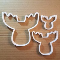 Elch Hirsch Form Cookie Cutter Tier Teig Schablone Säugetier Gebäck Fondant Scharf von CutterCraftUK