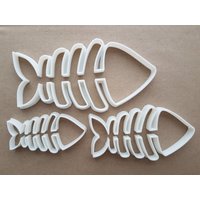Fisch Knochen Skelett Meer Form Cookie Cutter Teig Keks Gebäck Fondant Scharf Essen Schablone Tier Fishbones von CutterCraftUK