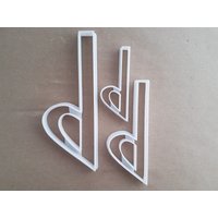 Flache Hinweis Low Pitch Musik Form Cookie Cutter Teig Keks Gebäck Fondant Stempel Schablone Scharf Musical Instrument Sound von CutterCraftUK