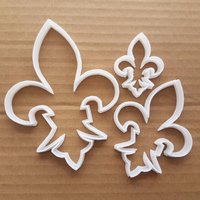 Fleur De Lys Lilie Symbol Form Cookie Cutter Teig Keks Gebäck Fondant Scharfe Schablone Floral Polster Muster Blume von CutterCraftUK