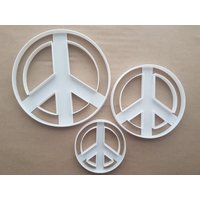 Frieden Symbol Zeichen Form Cookie Cutter Teig Keks Gebäck Fondant Scharfe Schablone Liebe von CutterCraftUK