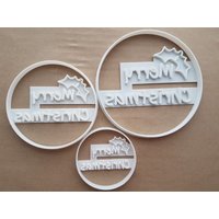 Frohe Weihnachten Holly Token Form Cookie Cutter Teig Keks Fondant Scharfe Schablone Festlich von CutterCraftUK