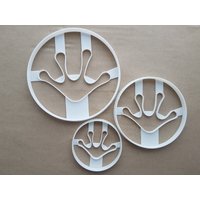 Frosch Fuß Drucken Amphibien Form Cookie Cutter Teig Keks Fondant Scharfe Schablone Tier Pfotenabdruck Pawprint Kröte von CutterCraftUK