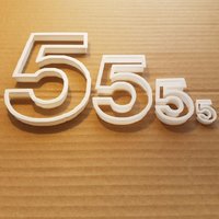 Fünf 5 Zahlen Ziffern Form Keksschneider Teig Keks Gebäck Fondant Scharfe Schablone Geburtstag von CutterCraftUK