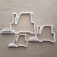Gabel Lift Truck Lager Form Cookie Cutter Teig Keks Gebäck Fondant Scharfe Schablone Auto Fahrzeug Fabrik von CutterCraftUK