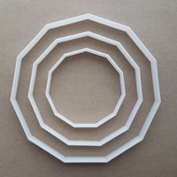 Hendekagon Elf Seite Polygon Form Cookie Cutter Teig Keks Fondant Scharfe Schablone Undecagon Basic Mathematik Doppelseitig von CutterCraftUK