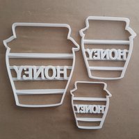 Jar Markt Honigbienen Form Cookie Cutter Teig Keks Gebäck Fondant Stempel Schablone Scharf Essen Nektar Topf von CutterCraftUK