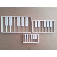 Keyboard Klavierinstrument Form Keksschneider Teig Keks Gebäck Fondant Stempel Schablone Scharfe Musik Xylophone Noten von CutterCraftUK