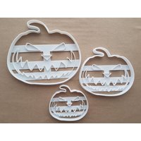 Kürbis Jack-O-Lantern Form Cookie Cutter Teig Keks Gebäck Fondant Scharfe Schablone Geschnitzt Gruseligen Halloween Gruselige Essen von CutterCraftUK