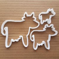 Kuh Kalb Milch Bauernhof Form Cookie Cutter Teig Gebäck Fondant Scharfe Schablone Tier Scheune von CutterCraftUK
