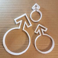 Männlichen Mars Symbol Mann Form Cookie Cutter Teig Keks Gebäck Fondant Scharfe Männer Junggesellenabschied Schablone von CutterCraftUK