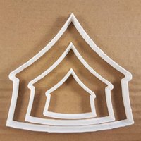 Marquee Hütte Kabine Form Cookie Cutter Teig Keks Gebäck Fondant Scharfe Schablone Jurte Camping Zelt Spannen Markise von CutterCraftUK