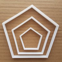 Pentagon Symbol Abzeichen Form Cookie Cutter Teig Keks Gebäck Fondant Scharfe Schablone Umriss von CutterCraftUK