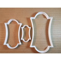 Plakette Zeichen Schwarzen Brett Form Cookie Cutter Teig Keks Gebäck Fondant Scharfe Schablone Name Platte Rahmen Award von CutterCraftUK