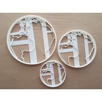 Planet Erde World Globe Form Cookie Cutter Teig Keks Gebäck Fondant Scharfe Schablone Länder Umriss von CutterCraftUK