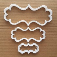 Plaque Rahmen Längliche Form Cookie Cutter Teig Keks Gebäck Fondant Scharfe Schablone Spiegel Name Platte Preis von CutterCraftUK